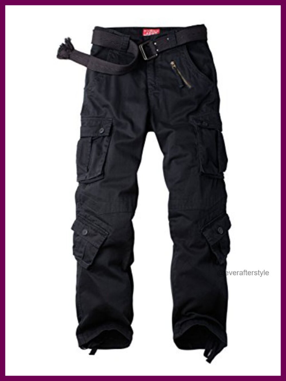 Women's Cotton Cargo Pants 8 Pocket Straight Leg Combat Work